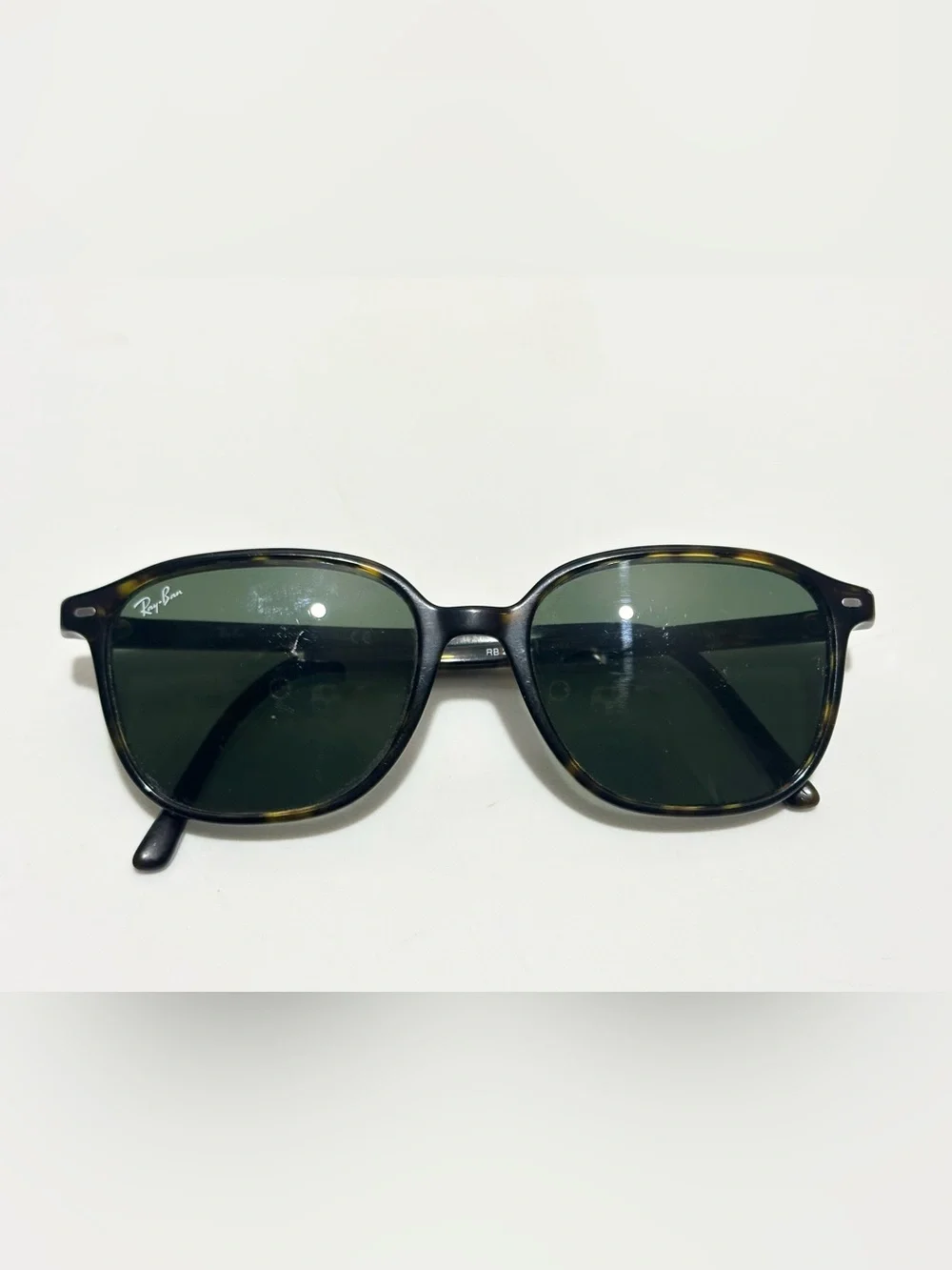 Ray-Ban RB2193 Leonard Sunglasses Havana Green Lenses w/ Case